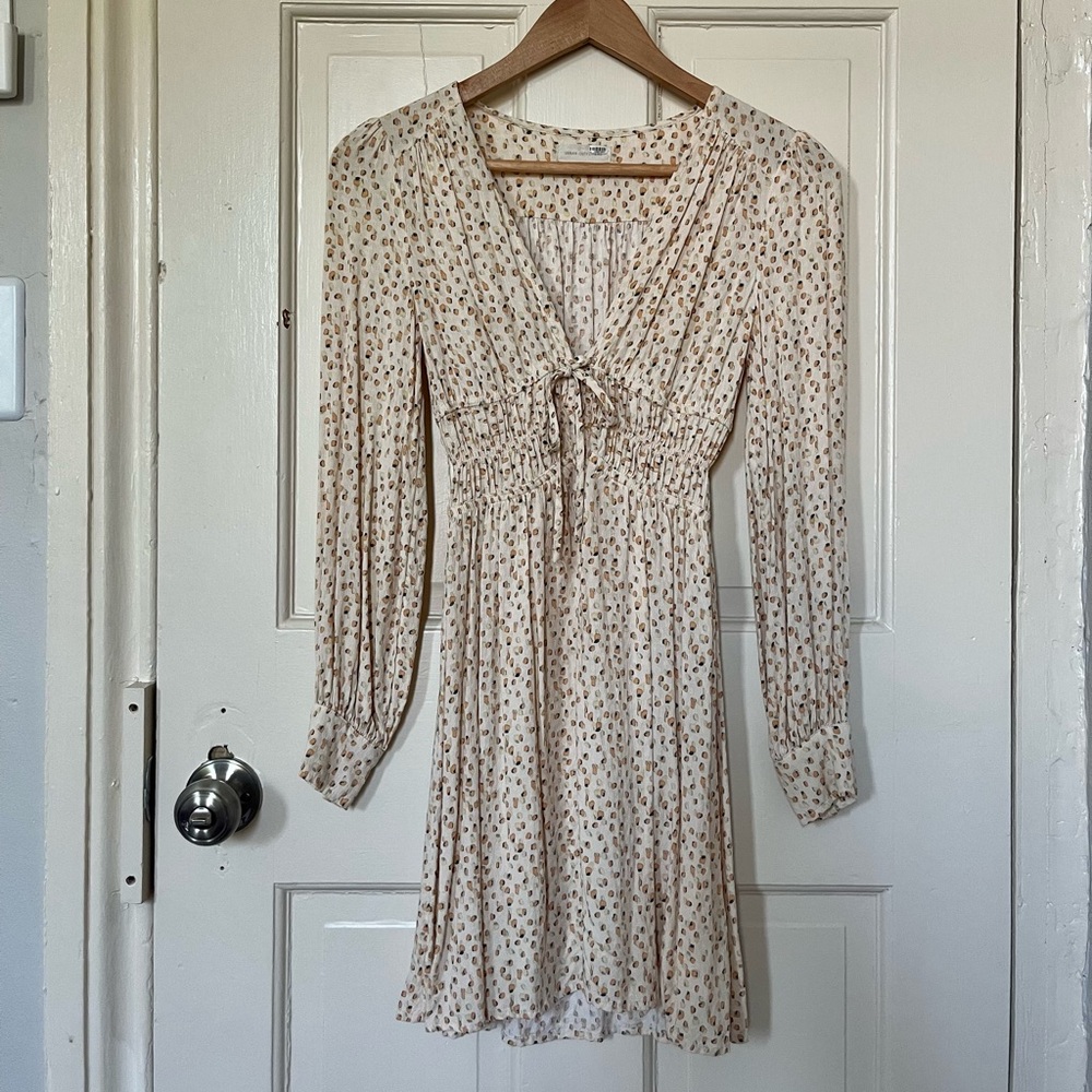 Sweet Urban Outfitters lemon dress, cute details throughout